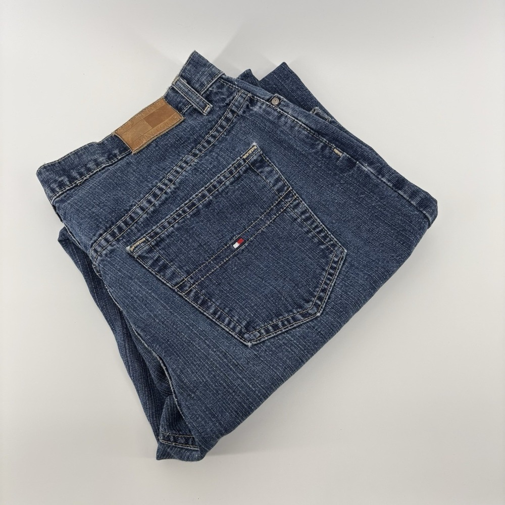 Vintage Tommy Hilfiger Jeans Women 14 High Rise Relaxed Bootcut Logo Y2K 90s